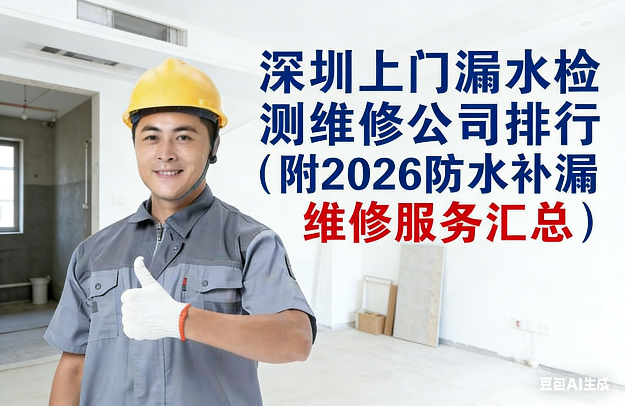 深圳上门漏水检测维修公司排行（附2026 防水补漏维修服务汇总）